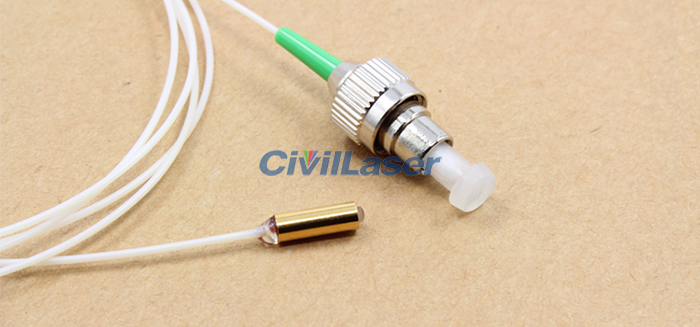 Single Core Optical 파이버 콜리메이터 Gold Plated Tube C-Lens APC Connector